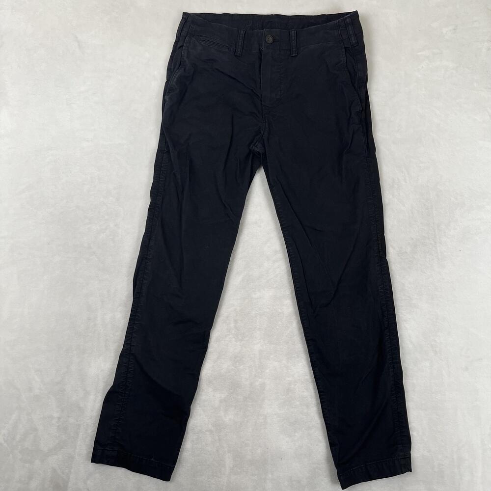 American Eagle Pants Mens 29x30 Black Slim Straight Chino Stretch Twill Casual